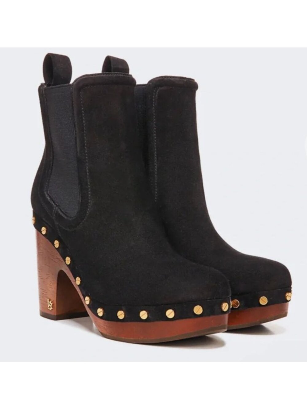 VERONICA BEARD Decker Clog Booties Black Suede Size 10